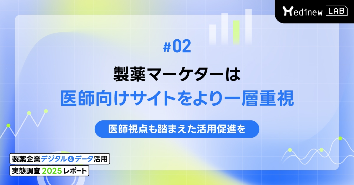 #2 製薬マーケターは医師向けサイトをより一層重視。医師視点も踏まえた活用促進を