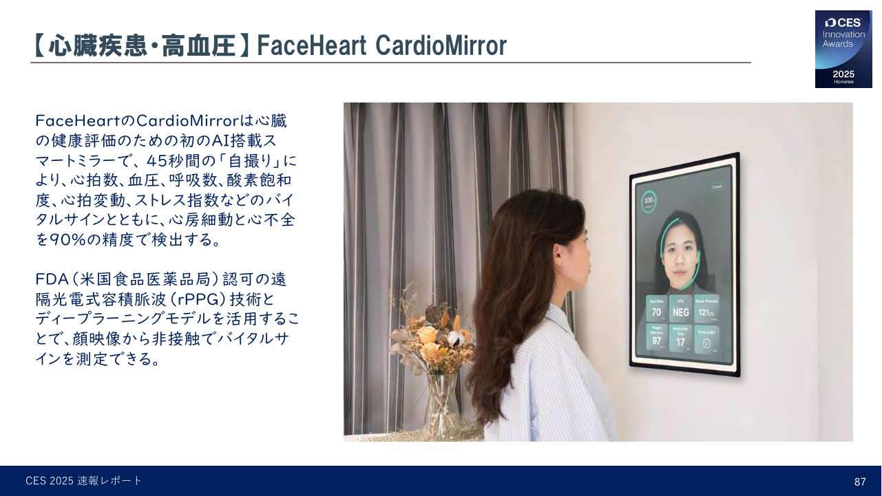 FaceHeart CardioMirror(フェイスハート・カーディオミラー、FaceHeart社)