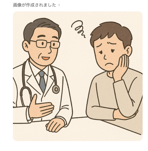 Chat GPT 医師と患者のイラスト 出力結果